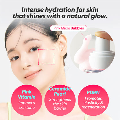 Omitted Pink Vita PDRN Bubble-Tox Ampoule 90ml | Revitalizing & Firming Anti-Aging Serum