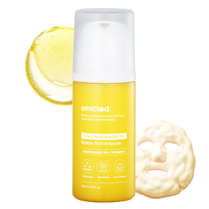 Omitted Vita C Niacinamide 5% Bubble-Shot Ampoule 90ml | Brightening & Spot Correcting