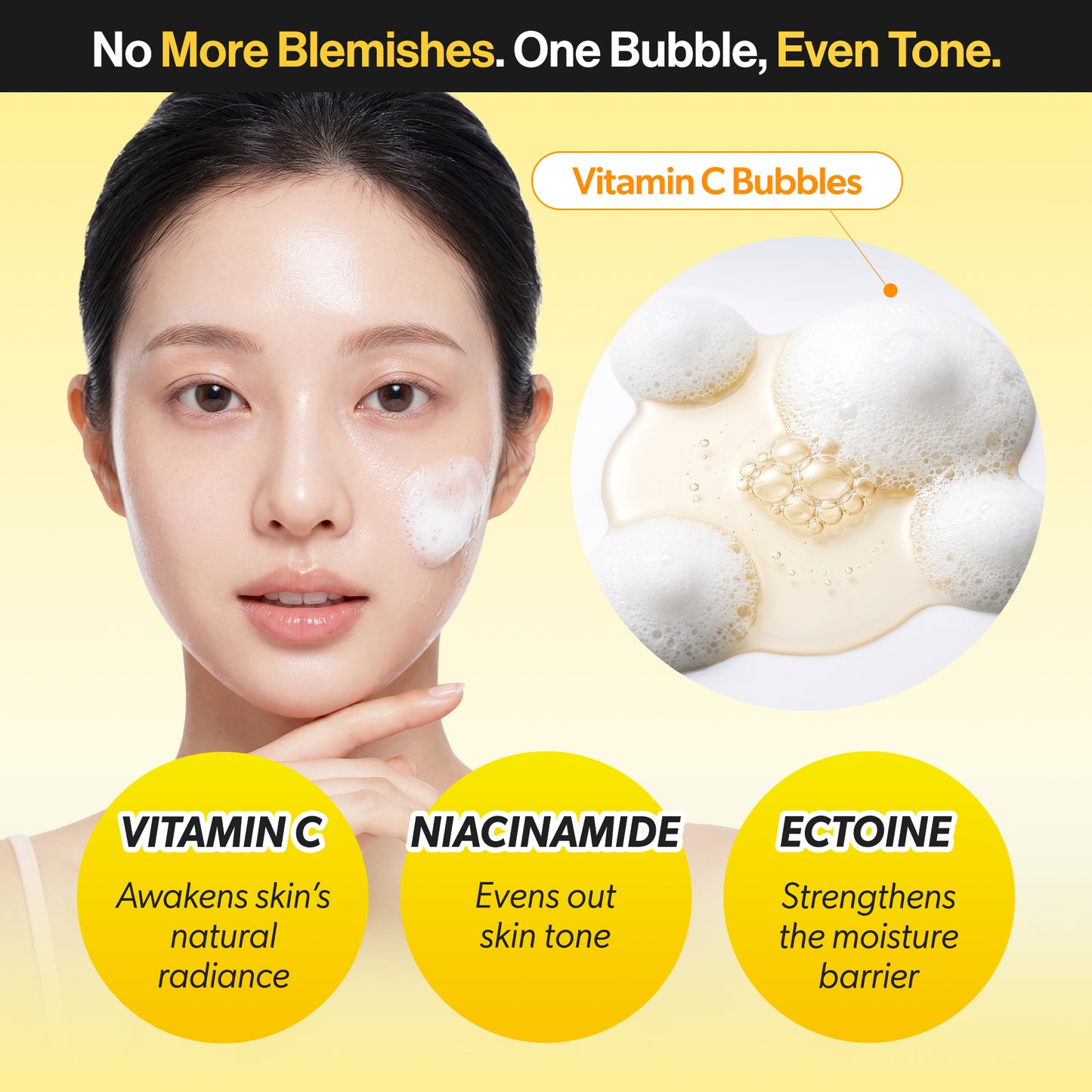 Omitted Vita C Niacinamide 5% Bubble-Shot Ampoule 90ml | Brightening & Spot Correcting