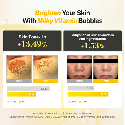 Omitted Vita C Niacinamide 5% Bubble-Shot Ampoule 90ml | Brightening & Spot Correcting
