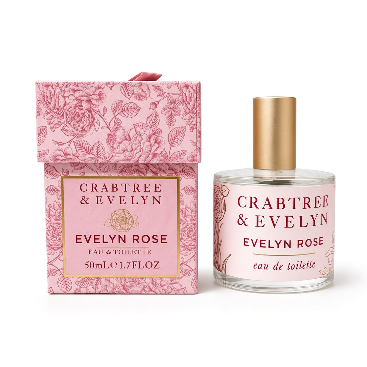 Crabtree & Evelyn Evelyn Rose Eau de Toilette 50mL box and bottle｜INT BEAUTE
