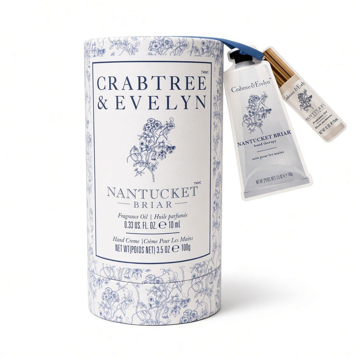 Crabtree & Evelyn Nantucket Briar Hand Therapy + Fragrance Oil Set front｜INT BEAUTE