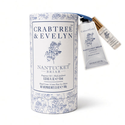 Crabtree & Evelyn Nantucket Briar Hand Therapy + Fragrance Oil Set front｜INT BEAUTE