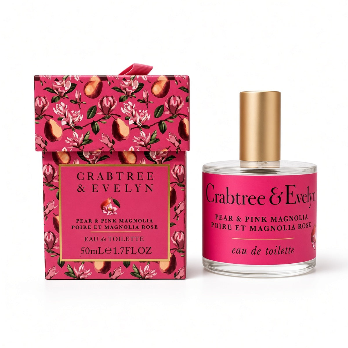 Crabtree & Evelyn Pear & Pink Magnolia EDT 50mL box + bottle｜INT BEAUTE