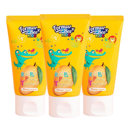 [FormalBeeKids] Real Bee Propoly Toothpaste Mango 60g 3pcs X Bundle Pack